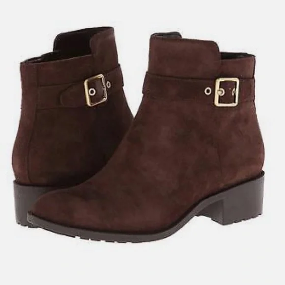 {Waterproof} Cole Haan Indiana Suede Booties - Picture 1 of 11